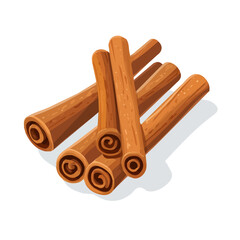 My Simple flat 2D icon, cinnamon stick isolated on a transparent background, vector, flat design, animation design, simple flat 2D icon, minimalist design, clipart. eps