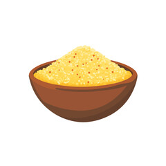 My Simple flat 2D icon, couscous bowl isolated on a transparent background, vector, flat design, animation design, simple flat 2D icon, minimalist design, clipart. eps