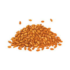 My Simple flat 2D icon, sesame seed isolated on a transparent background, vector, flat design, animation design, simple flat 2D icon, minimalist design, clipart. eps