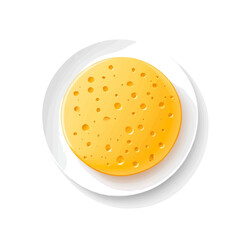 My Simple flat 2D icon, swiss cheese isolated on a transparent background, vector, flat design, animation design, simple flat 2D icon, minimalist design, clipart. eps