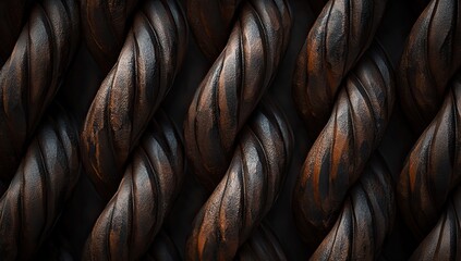 Twisted metal rebar pattern