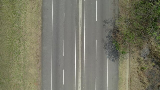 Jos&eacute; Antonio P&aacute;ez Highway: Top-Down Aerial View of Venezuelan Road