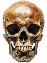 human skull isolated on transparent background
