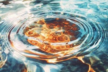 Rippling water reflection serene pool nature photography tranquil environment close-up view water dynamics