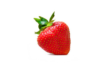 Fresh Ripe Strawberry on White Background