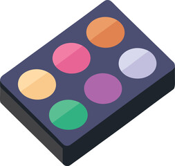 eyeshadow make up box illustration vector