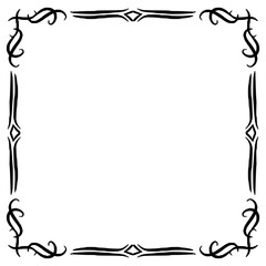 Decorative handdrawn square frame