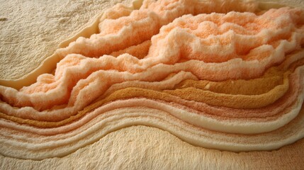 Abstract Layered Texture Background Peach Beige Cream Tones