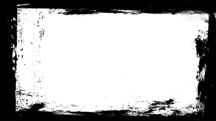 Grunge Black Frame. Social Media vector image. Grunge frame texture overlay vector illustration.
