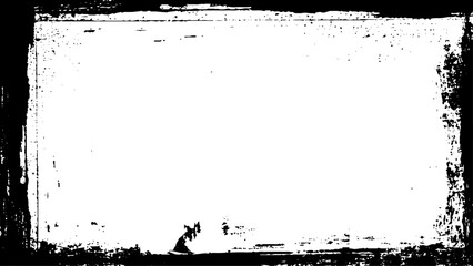 Grunge frame texture overlay vector illustration. Black Grunge Frame with Brush Strokes vector image