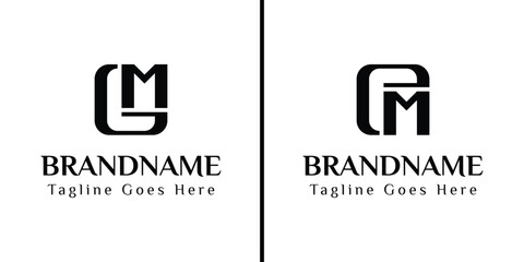 Letters GM and EM Monogram Logo, for business with GM MG EM ME initials