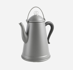 Gray Teapot Illustration

