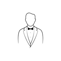 Elegant Groom Tuxedo Classic Formal Wear for Weddings and Special Events