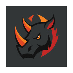 Lava Themed Rhino Head