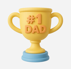 gold cup isolated on white