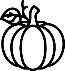 Pumpkin icon sign, symbol, vector, art