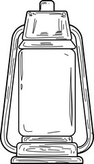 Lantern glow hand drawn vector