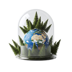 Earth and trees are important elements in environmental conservation and global warming awareness. Perfect for eco-friendly campaigns or sustainability advertisements. Realistic PNG on transparent bac