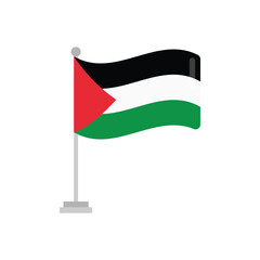 Palestine Flag Icon Set Vector Design.