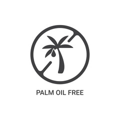 Palm Oil Free Icon Vector Design.
