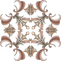 Modern,Art Nouveau. Isolated botanical graceful element stylized as Art Deco, Art Nouveau for branding, advertising, printing. ​​Digital Illustration