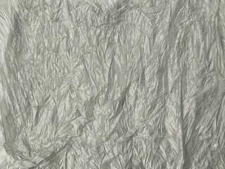 Abstrack grey crumpled plastic bag texture background 