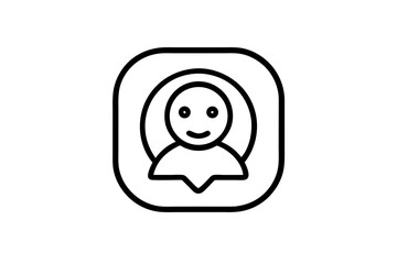 Live chat icon vector silhouette illustration isolated on white background