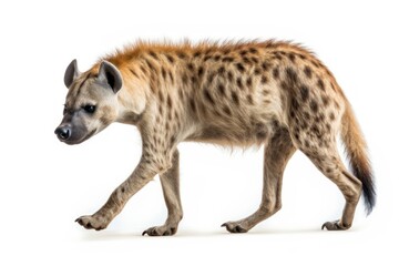 Fototapeta premium Walking hyena wildlife animal mammal.