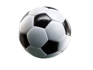 Fototapeta premium Classic black and white soccer ball for sports enthusiasts, cut out transparent