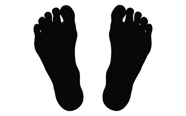 Human footprint vector silhouette