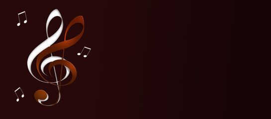music notes classic music banner