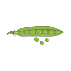 Green Pea Icon Vector Design.