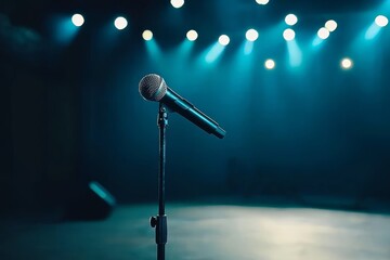 The microphone represents creativity in the art of public speaking.