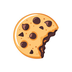 Delicious Chocolate Chip Cookie A Tempting Treat Graphic