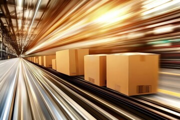 Witness packages zipping across the country in a blur with high-speed transportation.