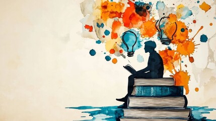 Exploring self-learning through flat design techniques.