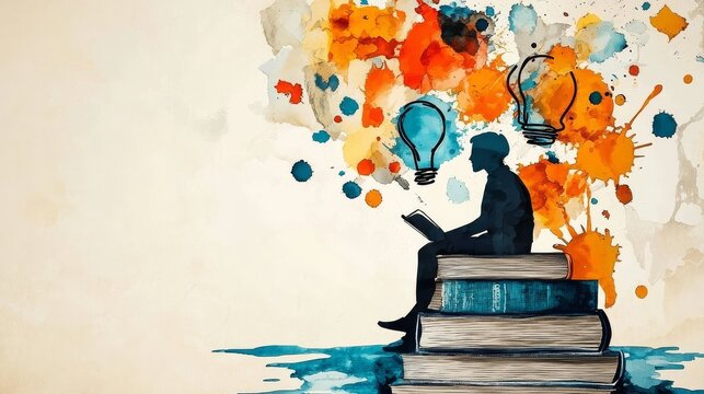 Exploring self-learning through flat design techniques. - Powered by Adobe