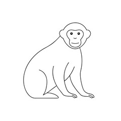 A Chimpanzee A Great Ape And Intelligent Primate On An Isolated White Canvas