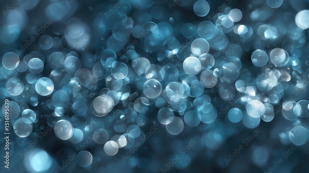 Poster ethereal light orbs: a mesmerizing display of luminous, circular light orbs shimmer and float agains