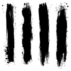 Black ink vector stains 
