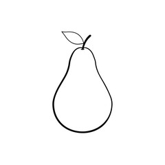 A Ripe Green Pear A Sweet And Juicy Fruit On An Isolated White Surface