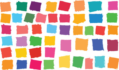 Colorful Grunge Squares Pattern, Vector Illustration