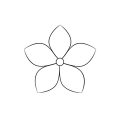 A Periwinkle Or Vinca Flower A Simple And Hardy Ground Cover On White