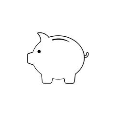 Obraz premium A Pink Piggy Bank A Classic Way To Save Money On A Simple White Canvas