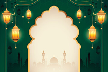 Green Gradient Eid al-adha Composition