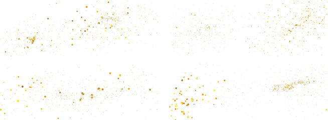 Golden Glitter Vector Illustration on White Background