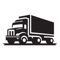 truck vector silhouette clip art logo design illustration