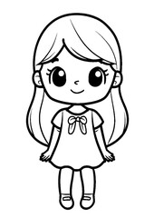 Fototapeta premium coloring book with cartoon character