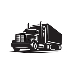 truck vector silhouette clip art logo design illustration