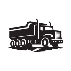 truck vector silhouette clip art logo design illustration